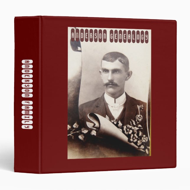 Vintage Ancestors Photo Album 3 Ring Binder (Front/Spine)