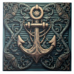 Vintage Anchor Marine Themed Ceramic Tile<br><div class="desc">Vintage Anchor Marine Themed</div>
