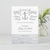 Vintage Anchor Nautical | Wedding Invitation (Standing Front)