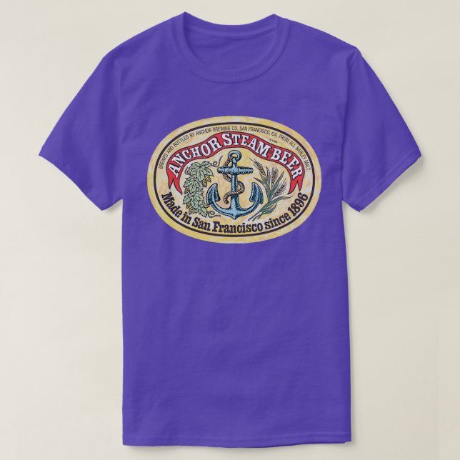 Vintage Anchor Steam Beer T-Shirt (Design Front)
