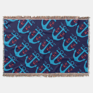Vintage Anchor Throw Blanket