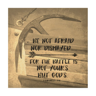 Vintage Anchor with Be Not Afraid Bible Verse Wood Wall Decor