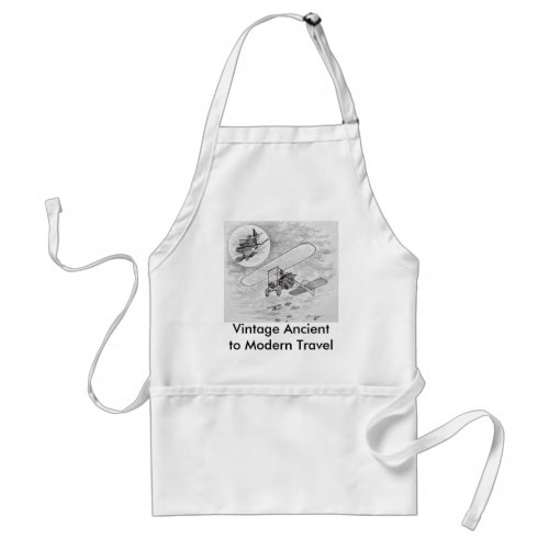 Vintage Ancient to Modern Travel Adult Apron