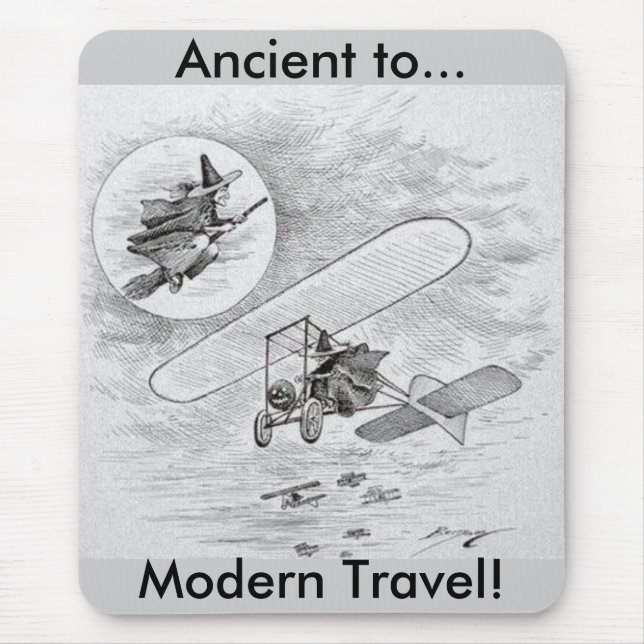 Vintage Ancient to Modern Travel Mouse Pad (Front)