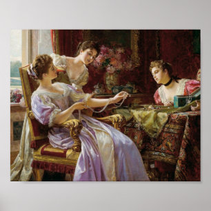 Vintage and Exquisite, Elegant Ladies & Jewelry Poster