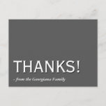 [ Thumbnail: Vintage and Old Fashioned "Thanks!" Postcard ]