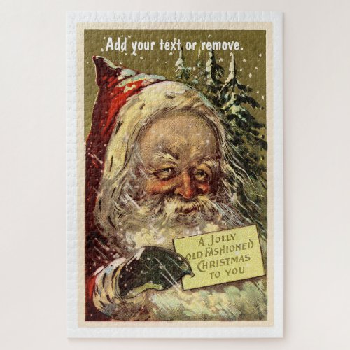 Vintage and retro Father Christmas postcard Jigsaw Puzzle