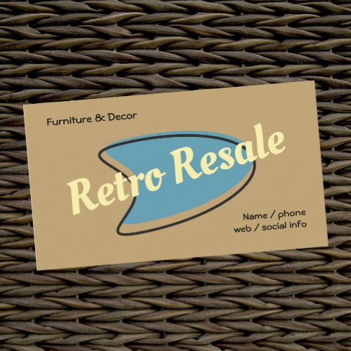 Vintage and Retro Resale Vendor Business Card