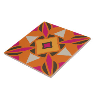 Vintage and retro seamless pattern ceramic tile