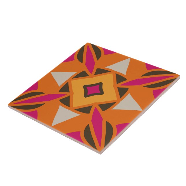 Vintage and retro seamless pattern ceramic tile (Side)