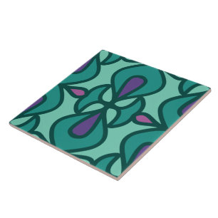 Vintage and retro seamless pattern ceramic tile