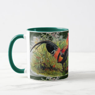 Vintage Andrew Neale Red Jungle Fowl Mug