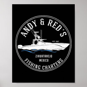 Vintage Andy Red's Fishing Charters Poster