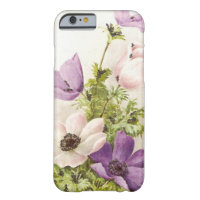 Vintage Anemone Flowers Barely There iPhone 6 Case