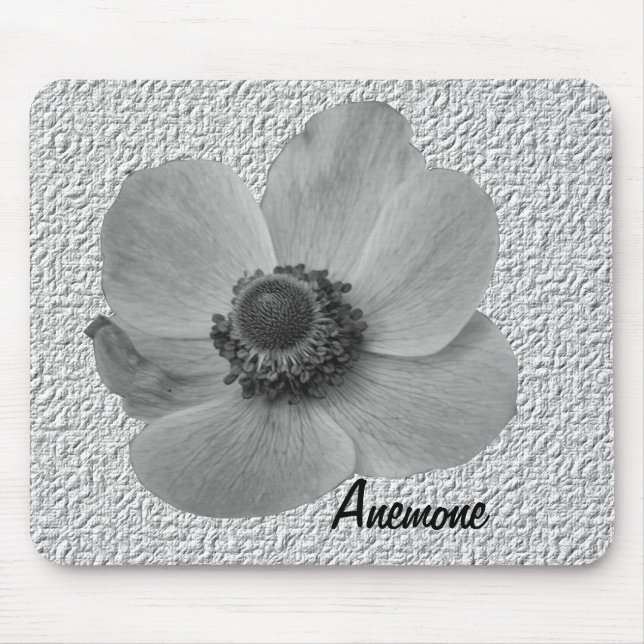 Vintage Anemone Personalized Mousepad (Front)