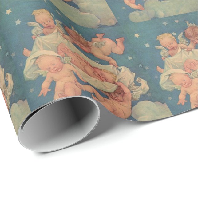 Vintage Angel and Baby Wrapping Paper (Roll Corner)