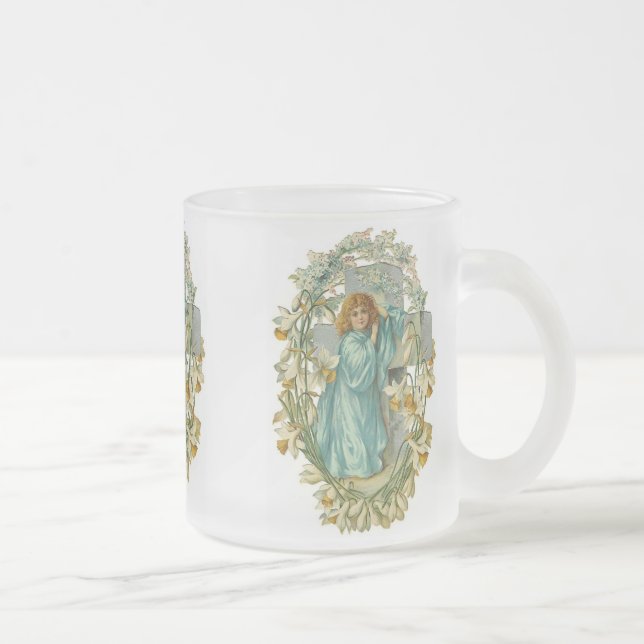 Vintage Angel and Cross Mugs (Right)