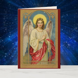 Vintage Angel Bible Verse Christmas Greeting Card