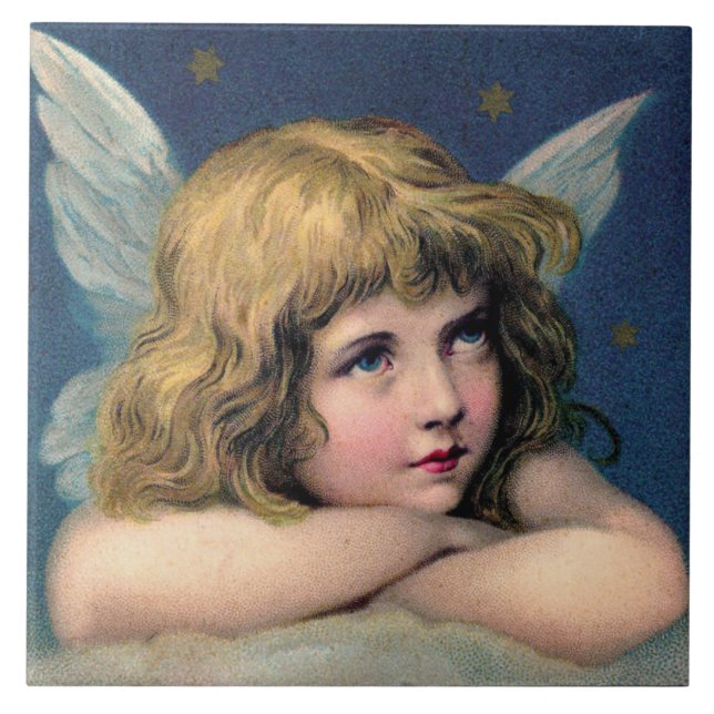 Vintage Angel Ceramic Tile (Front)