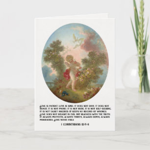 Vintage Angel Christian Religious Valentine's Day Holiday Card