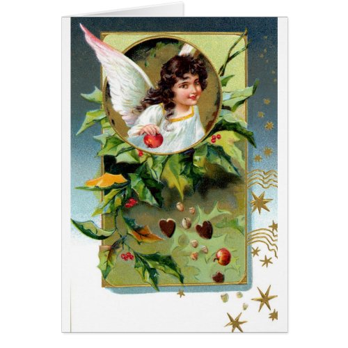 Vintage Angel Christmas Card Bible Scripture Verse
