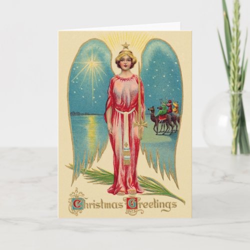 Vintage Angel Christmas Greeting Card