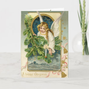Vintage Angel Christmas Greeting Invitation