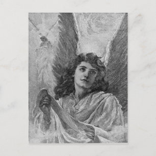 Vintage Angel Christmas Greetings Holiday Postcard