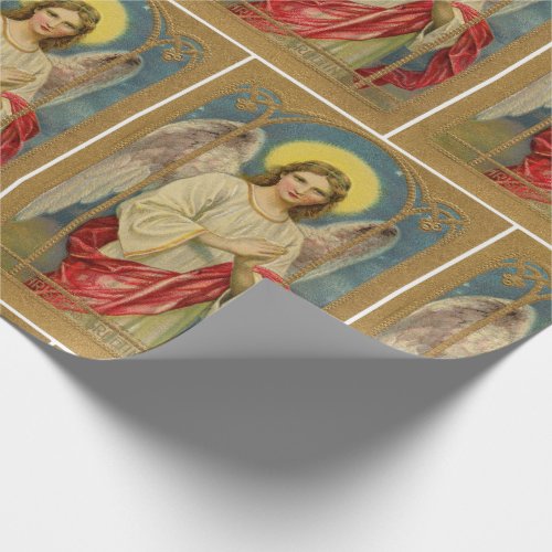 Vintage Angel Christmas Greetings Superior Quality Wrapping Paper