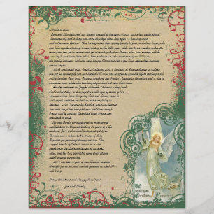 Vintage Angel Christmas Letter
