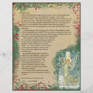 Vintage Angel Christmas Letter