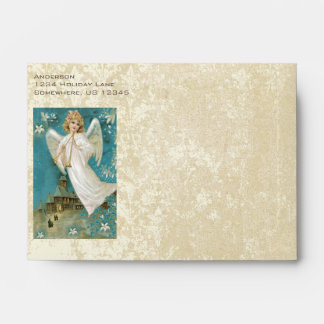 Vintage Angel Distressed Aged Damask Envelopes