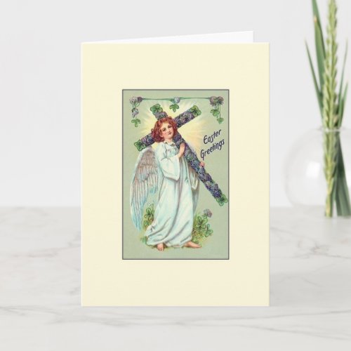 Vintage Angel Easter Greeting Card