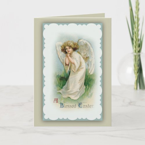 Vintage Angel Easter Greeting Holiday Card