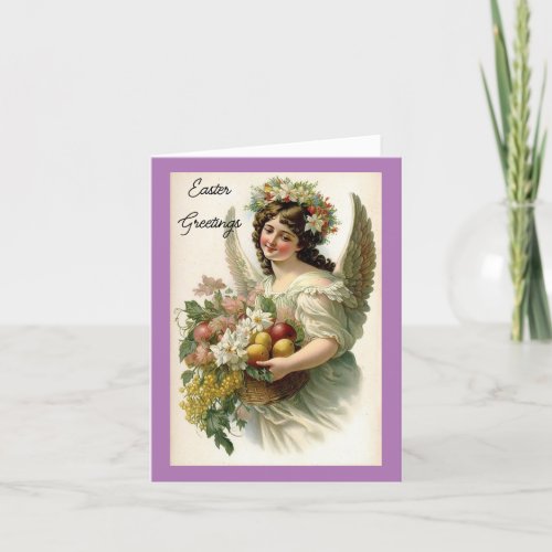 Vintage Angel Easter Holiday Card