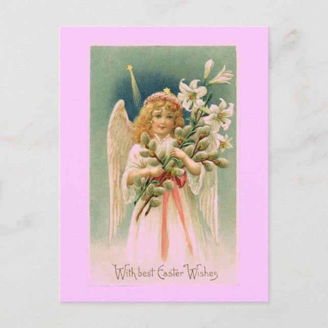 Vintage Angel Easter Postcard (Front)