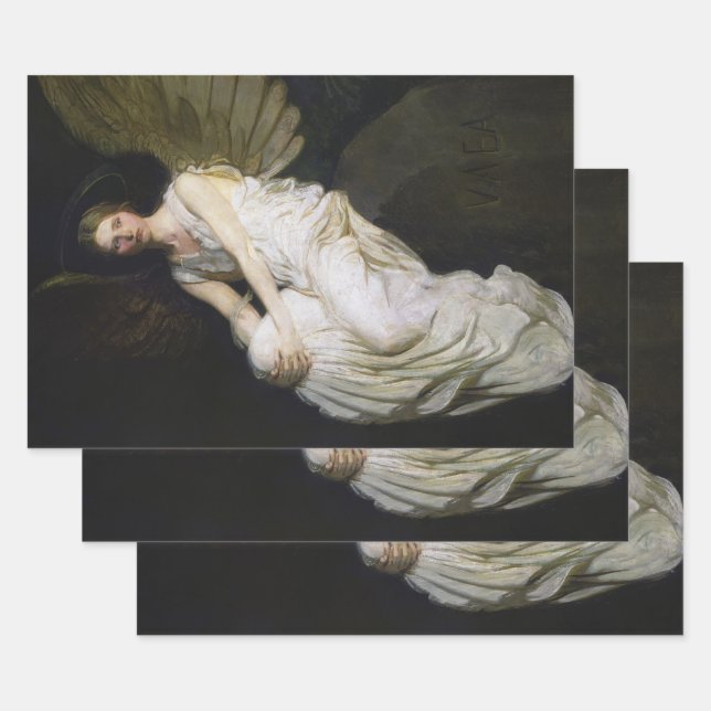 Vintage Angel Heavyweight Decoupage Angels  Wrapping Paper Sheets (Set)