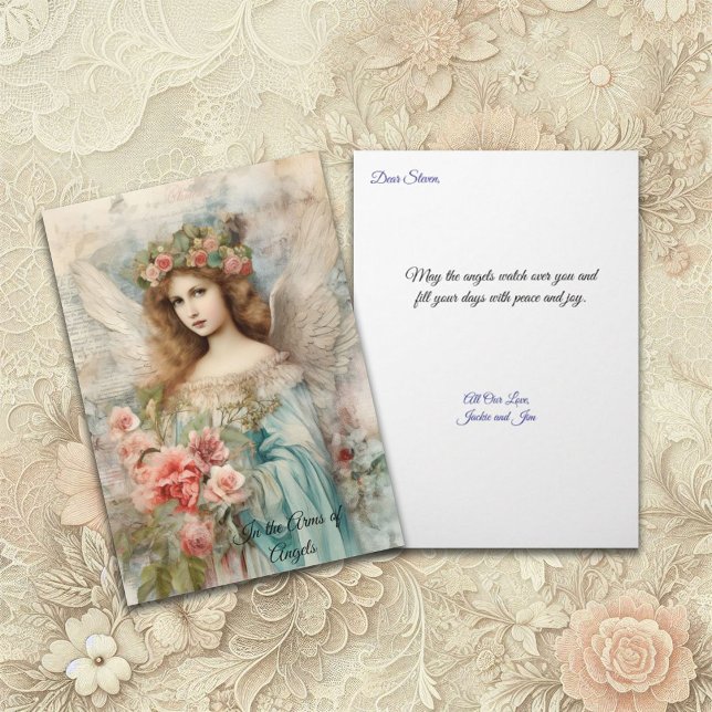 Vintage Angel In Blue Card (Creator Uploaded)