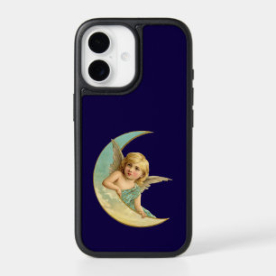 Vintage Angel in Crescent Moon iPhone Case