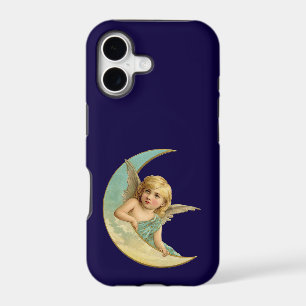 Vintage Angel in Crescent Moon iPhone 17 Case