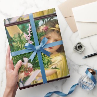 Vintage Angel In The Snow Christmas Wrapping Paper