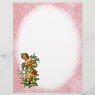 Vintage Angel Letterhead Stationery