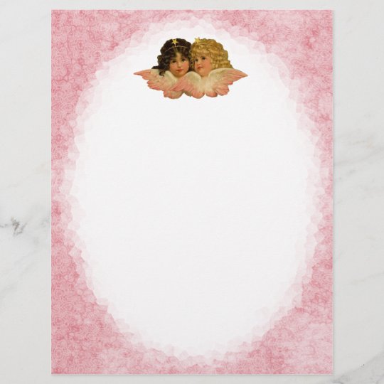 Vintage Angel Letterhead Stationery