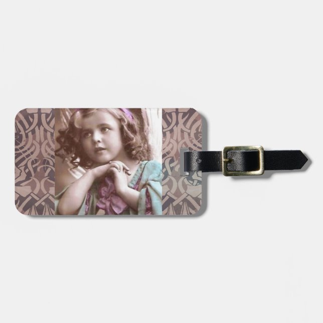 VIntage Angel Luggage Tag (Front Horizontal)
