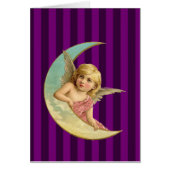 Vintage angel on a crescent moon (Front)