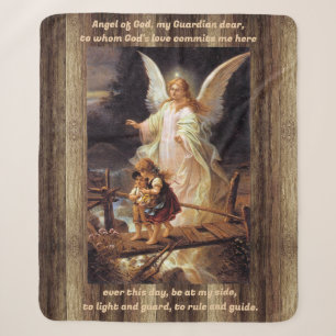 Vintage Angel Sherpa Blanket