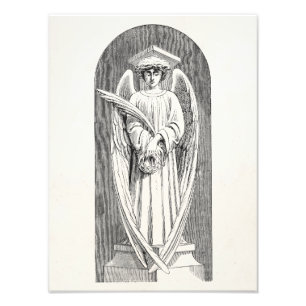 Vintage Angel Statue 1800s Winged Angels Photo Print