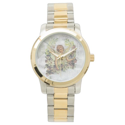 Vintage Angel Two Tone Watch
