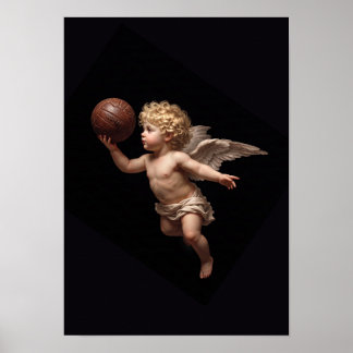 Vintage Angel with Ball Poster