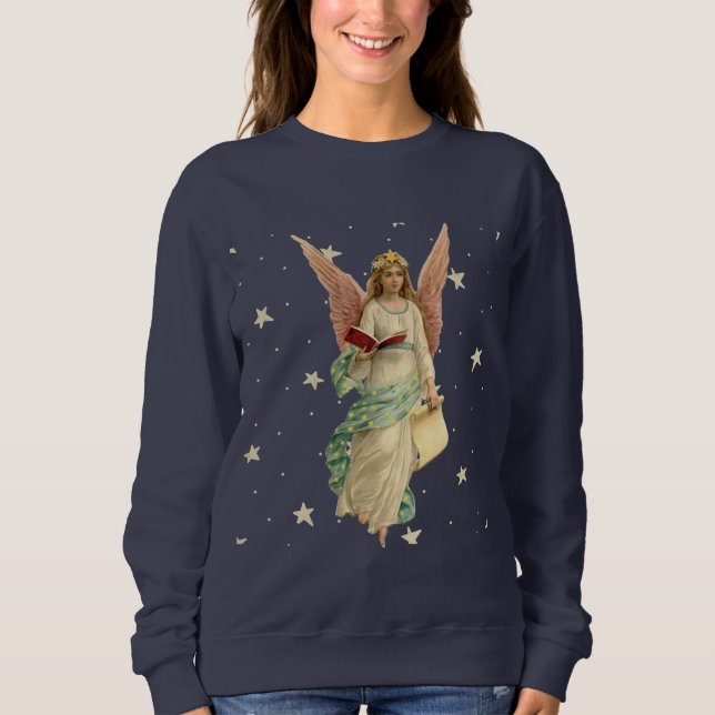 Vintage Angel with Stars Sweatshirt (Front)